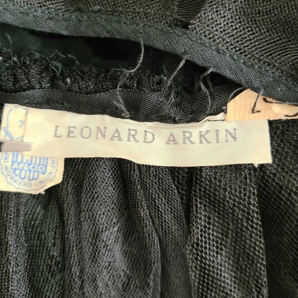 Leonard Arkin Black Lace Union Made 50s 60s Witchy Vintage Midi Dress - Picture 15 of 15